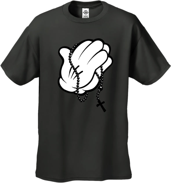 Cartoon Hands Praying Men's T-Shirt