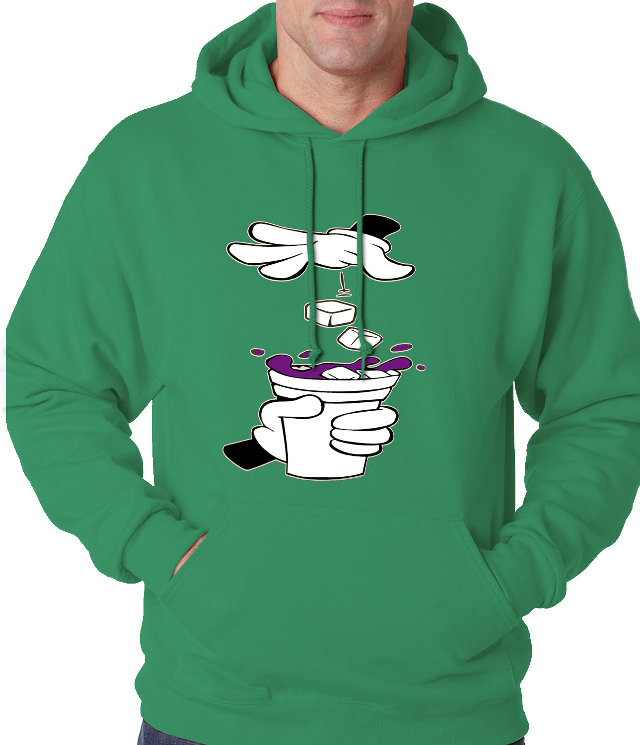 Cartoon Hands - Purple Drink Adult Hoodie
