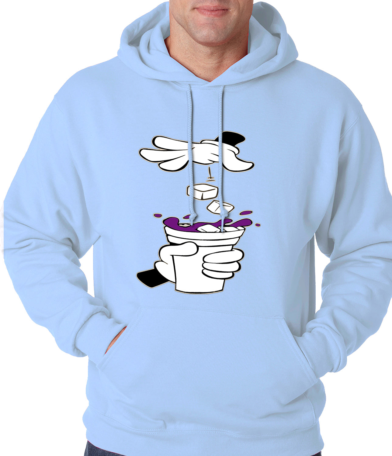 Cartoon Hands - Purple Drink Adult Hoodie