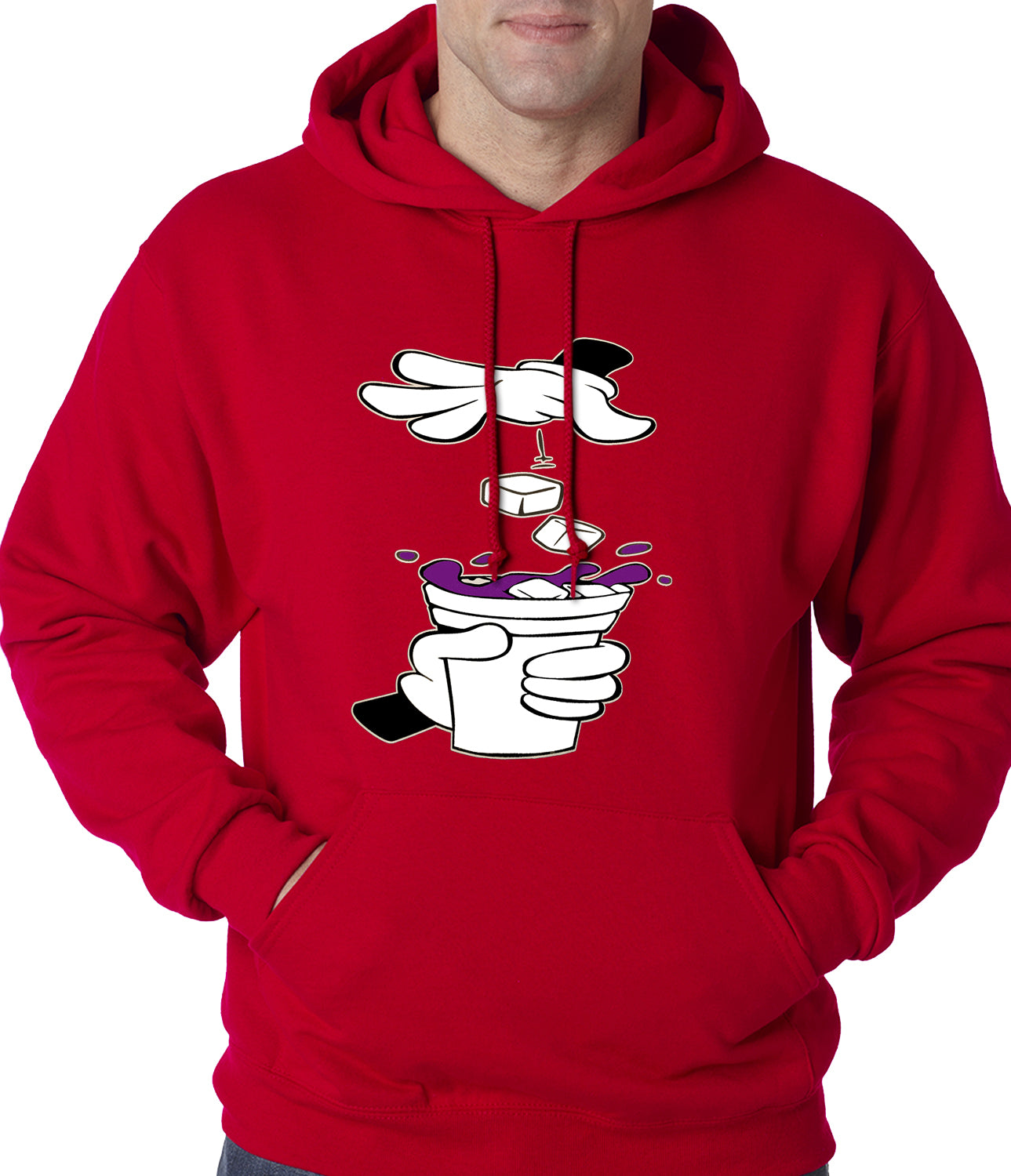 Cartoon Hands - Purple Drink Adult Hoodie