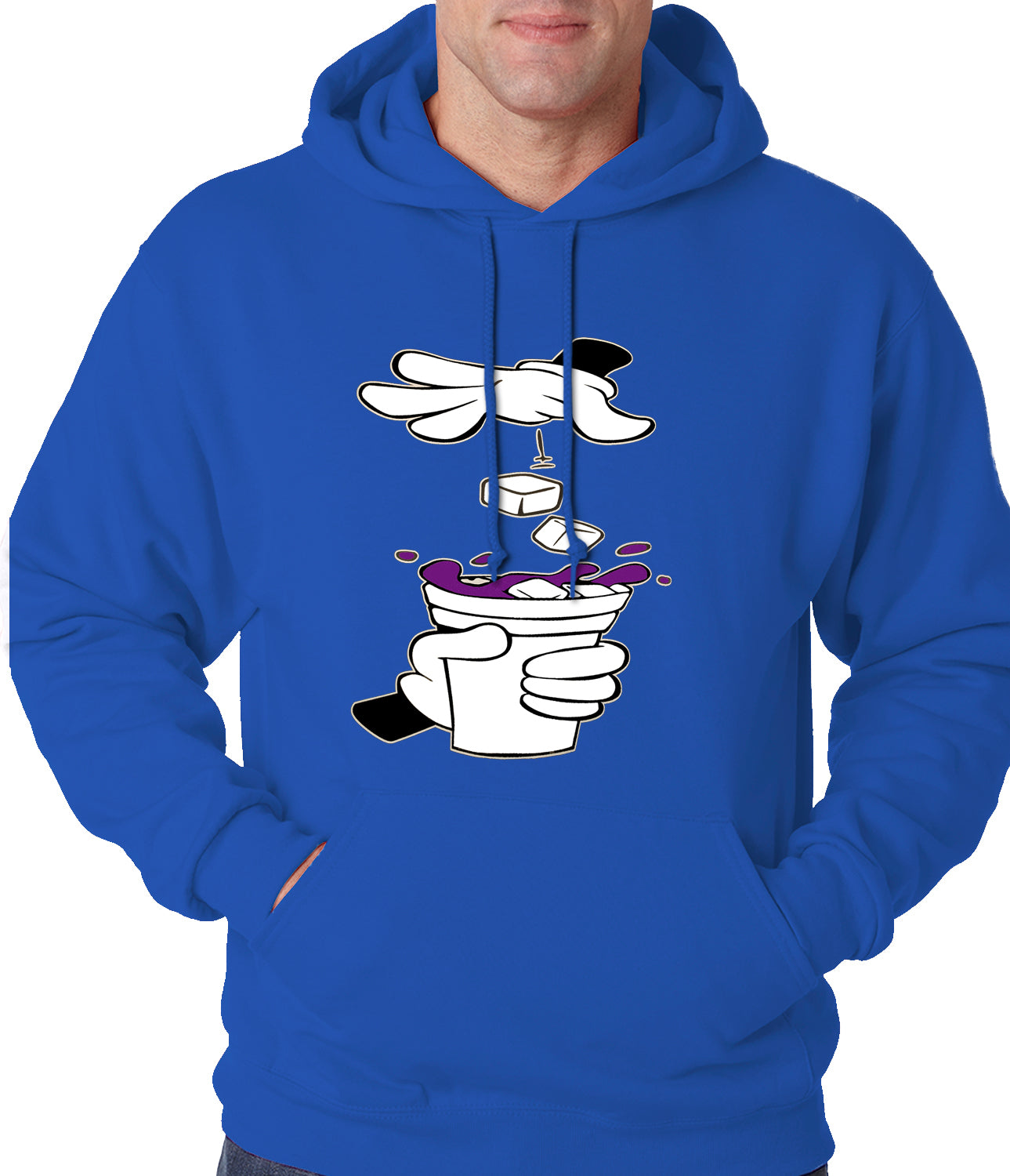 Cartoon Hands - Purple Drink Adult Hoodie