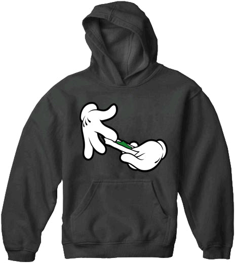 Cartoon Hands Roll A Joint Adult Hoodie