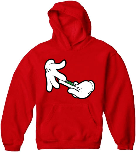 Cartoon Hands Roll A Joint Adult Hoodie