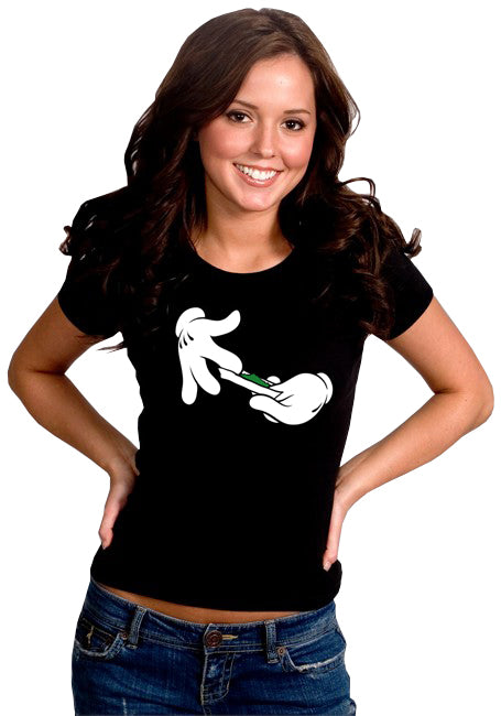 Cartoon Hands Roll A Joint Girl's T-Shirt