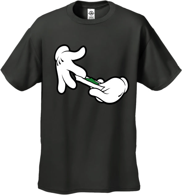 Cartoon Hands Roll A Joint Men's T-Shirt