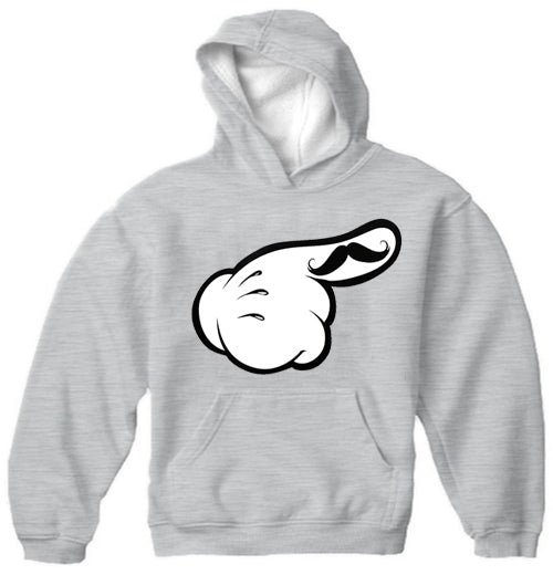 Cartoon Hands The 'Stache Adult Hoodie