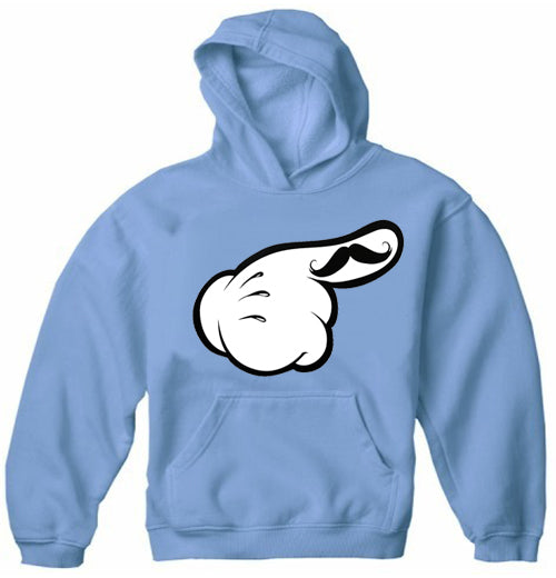 Cartoon Hands The 'Stache Adult Hoodie