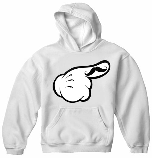 Cartoon Hands The 'Stache Adult Hoodie