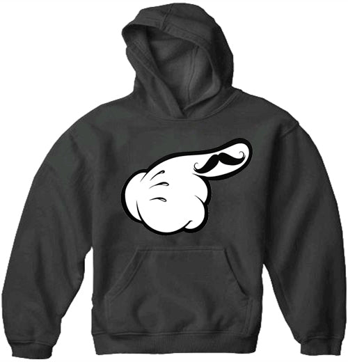 Cartoon Hands The 'Stache Adult Hoodie