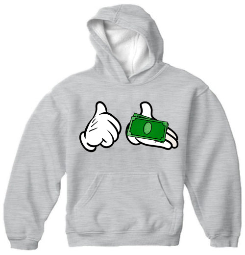 Cartoon Money Hands Adult Hoodie