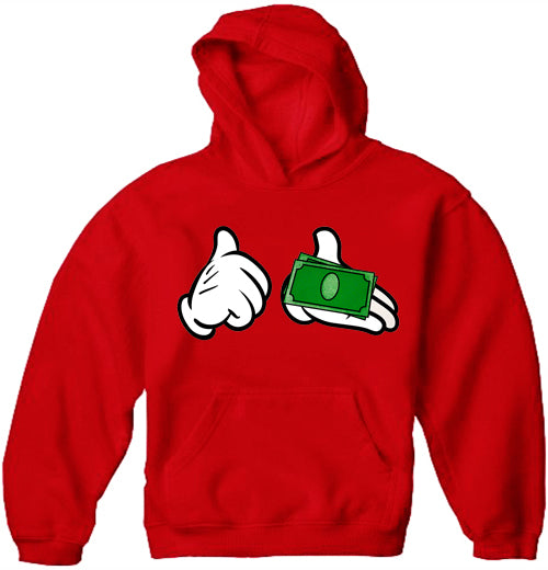 Cartoon Money Hands Adult Hoodie