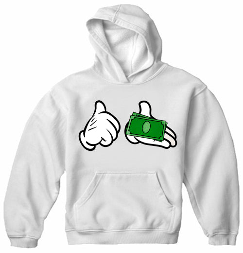 Cartoon Money Hands Adult Hoodie