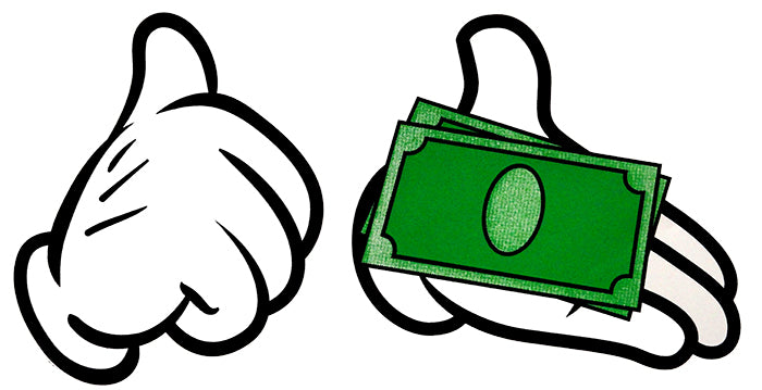 Cartoon Money Hands Adult Hoodie