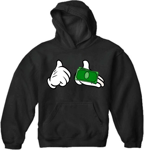 Cartoon Money Hands Adult Hoodie