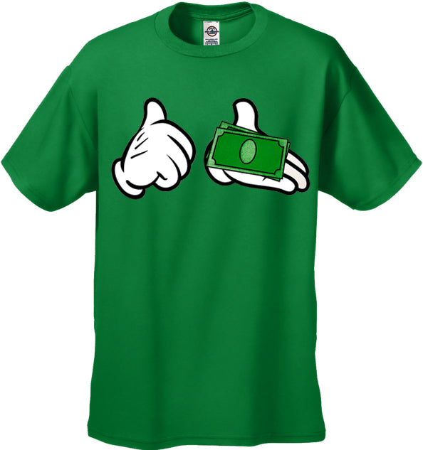Cartoon Money Hands Men's T-Shirt