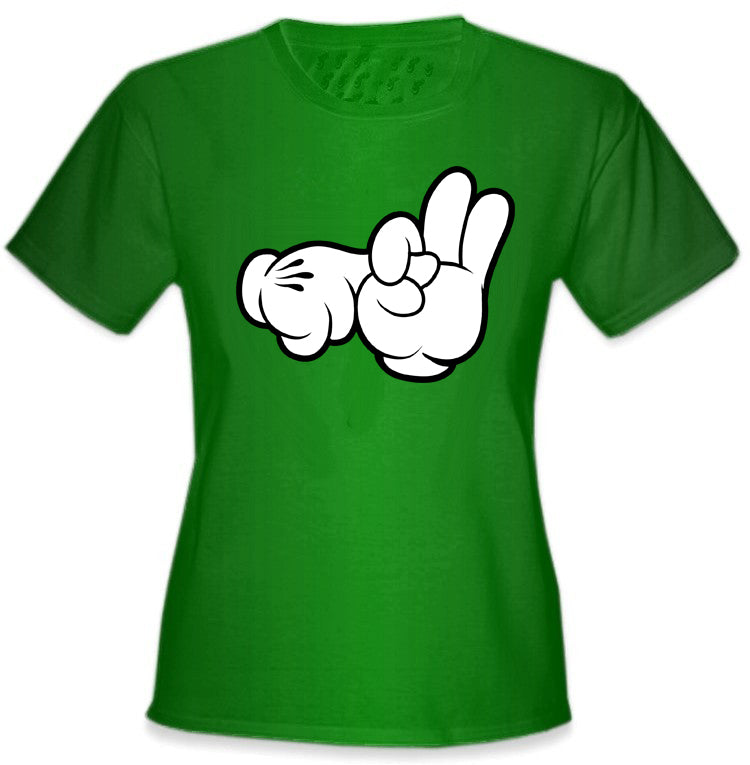 Cartoon Sex Hands Girl's T-Shirt