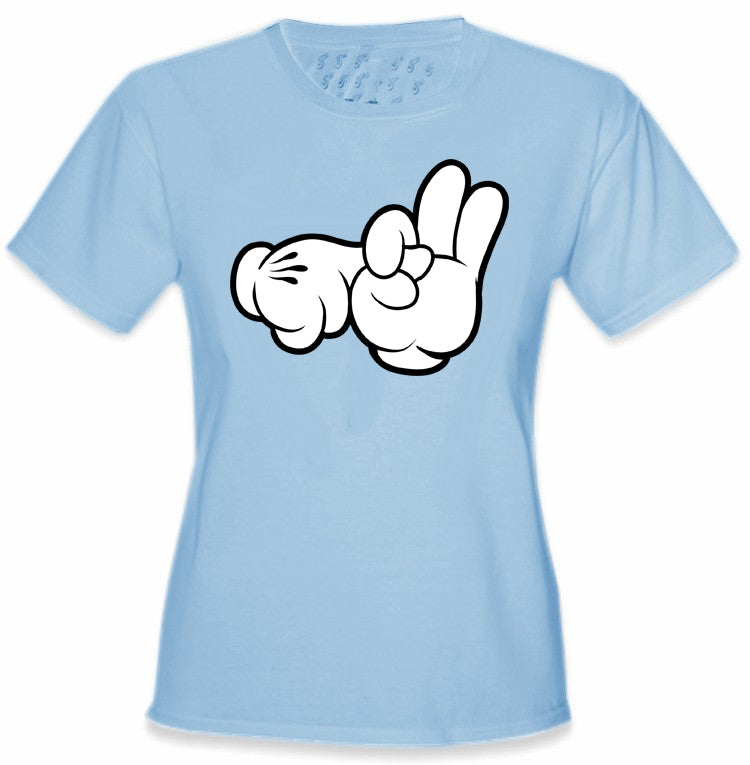 Cartoon Sex Hands Girl's T-Shirt
