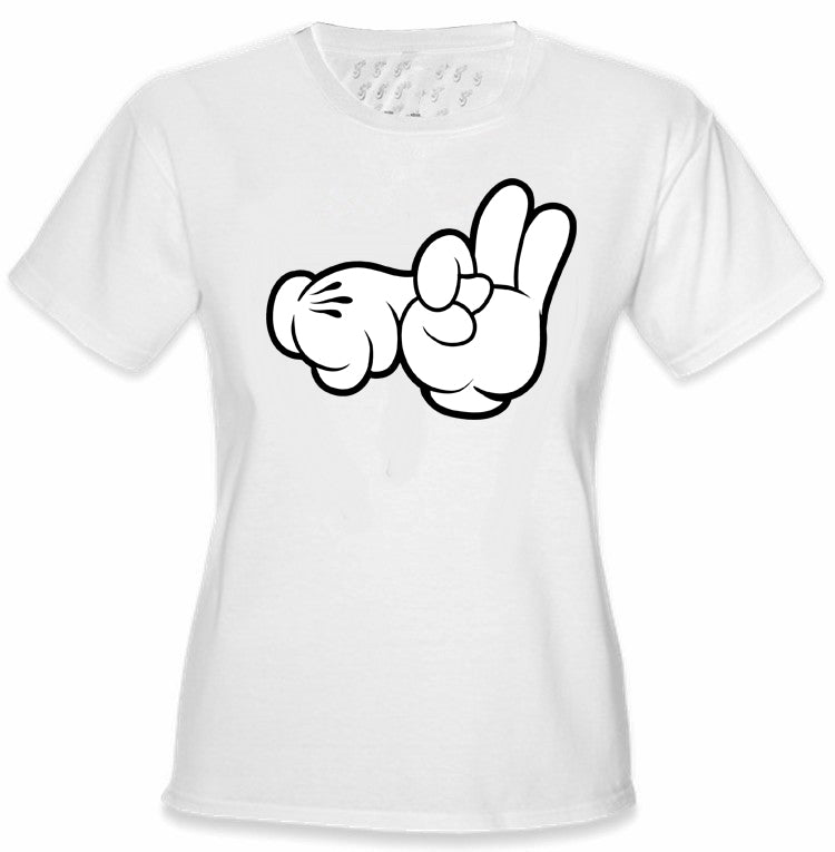 Cartoon Sex Hands Girl's T-Shirt