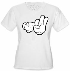 Cartoon Sex Hands Girl's T-Shirt