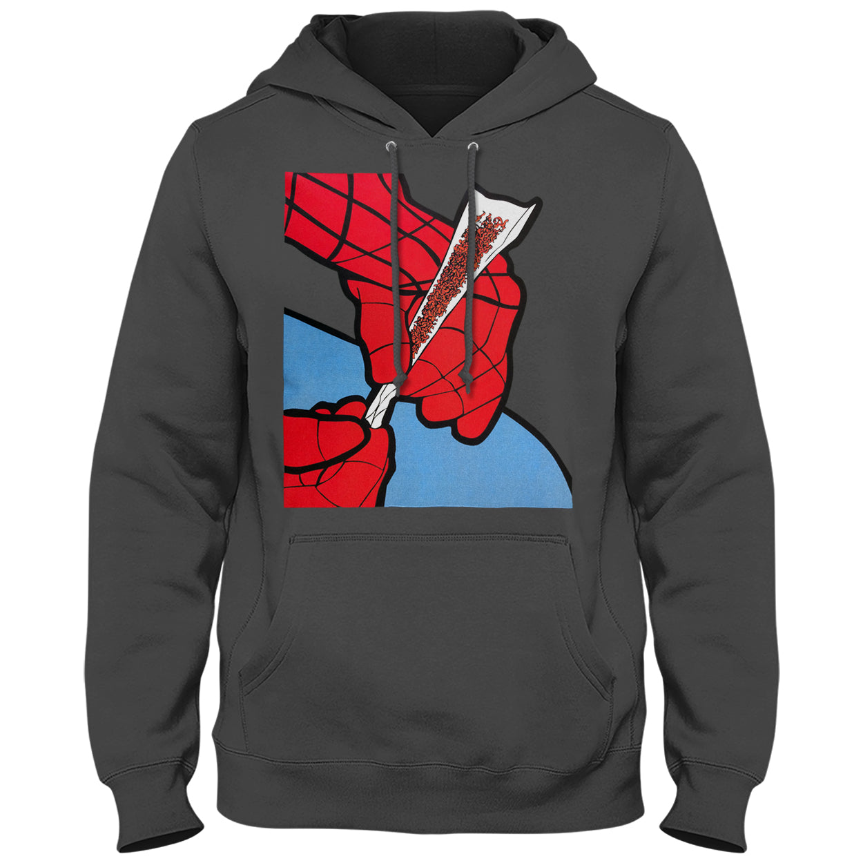 Cartoon Spider Hands Rolling Up Adult Hoodie
