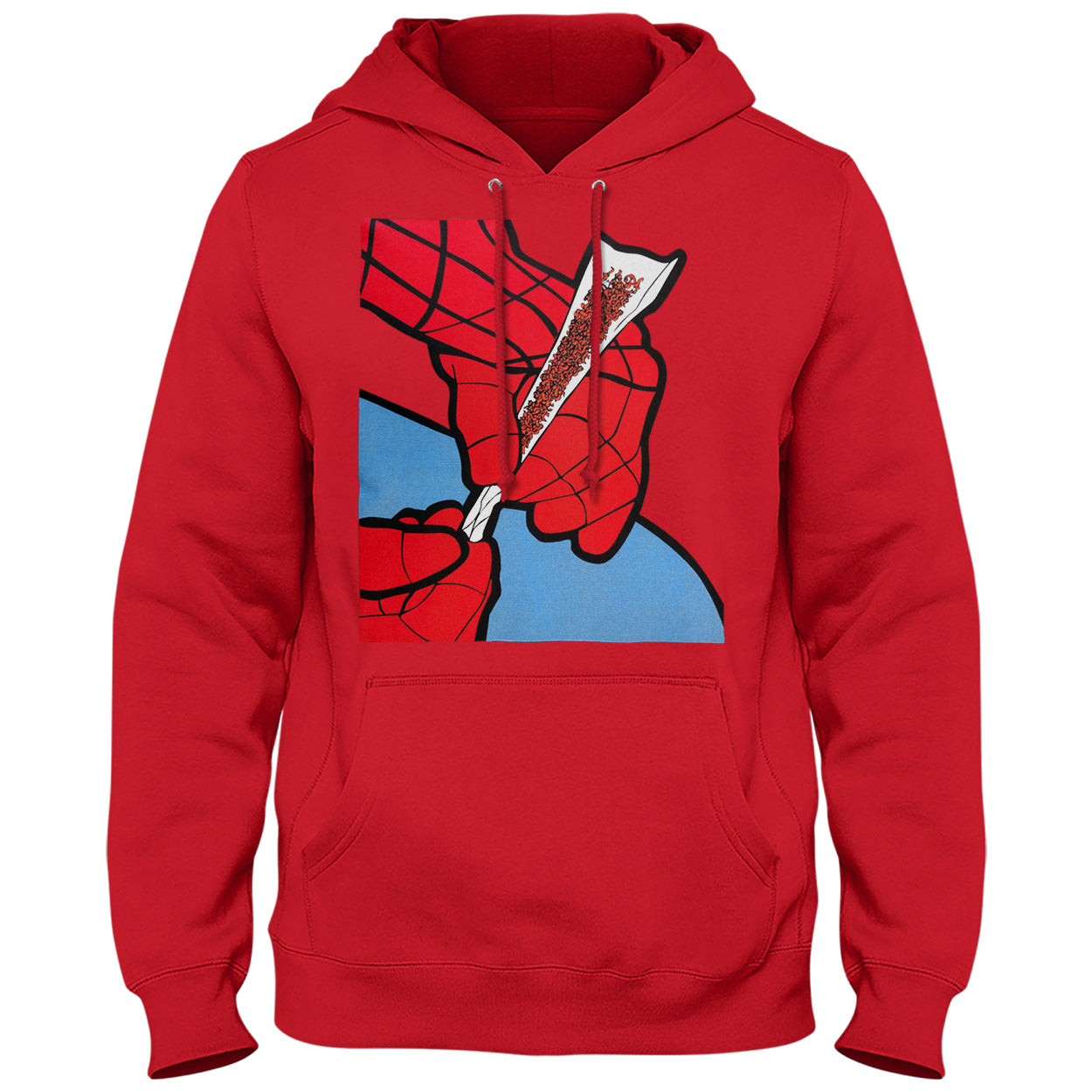 Cartoon Spider Hands Rolling Up Adult Hoodie