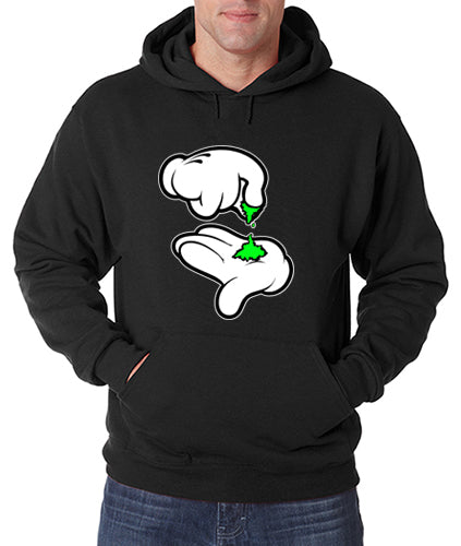 Cartoon Weed Hands Adult Hoodie