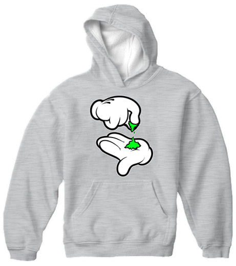 Cartoon Weed Hands Adult Hoodie