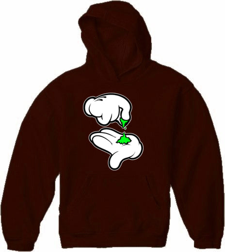 Cartoon Weed Hands Adult Hoodie