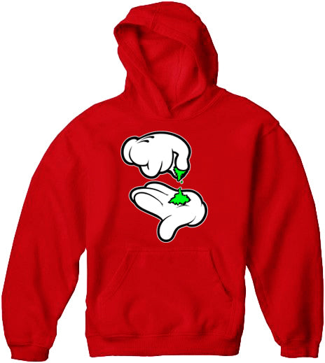 Cartoon Weed Hands Adult Hoodie