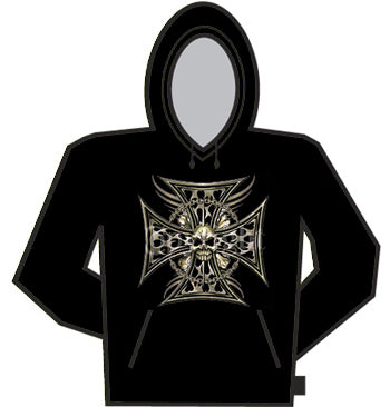 Chain Skull Cross Hoodie