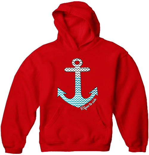 Chevron Lines Refuse To Sink Adult Hoodie