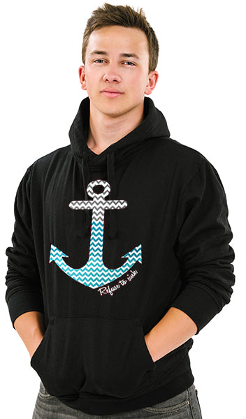Chevron Lines Refuse To Sink Adult Hoodie