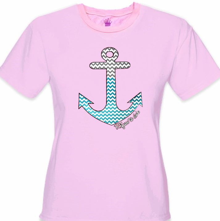 Chevron Lines Refuse To Sink Girl's T-Shirt
