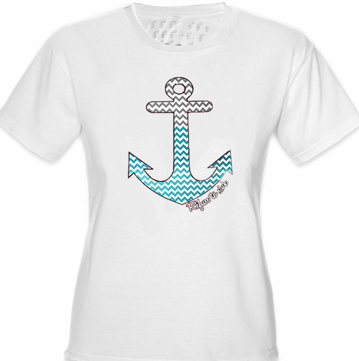 Chevron Lines Refuse To Sink Girl's T-Shirt