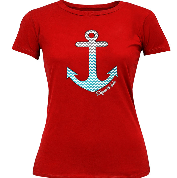 Chevron Lines Refuse To Sink Girl's T-Shirt
