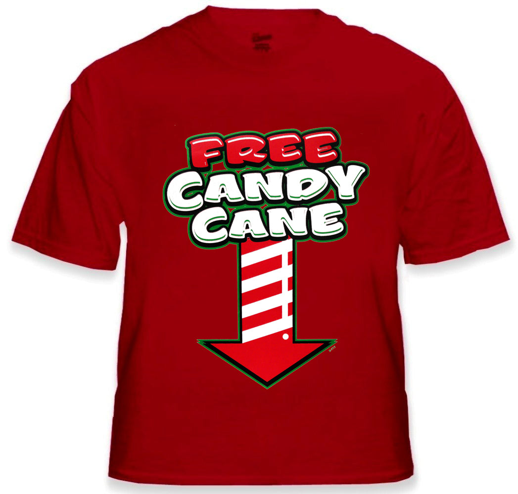 Christmas Tee's - Free Candy Cane Men's T-Shirt