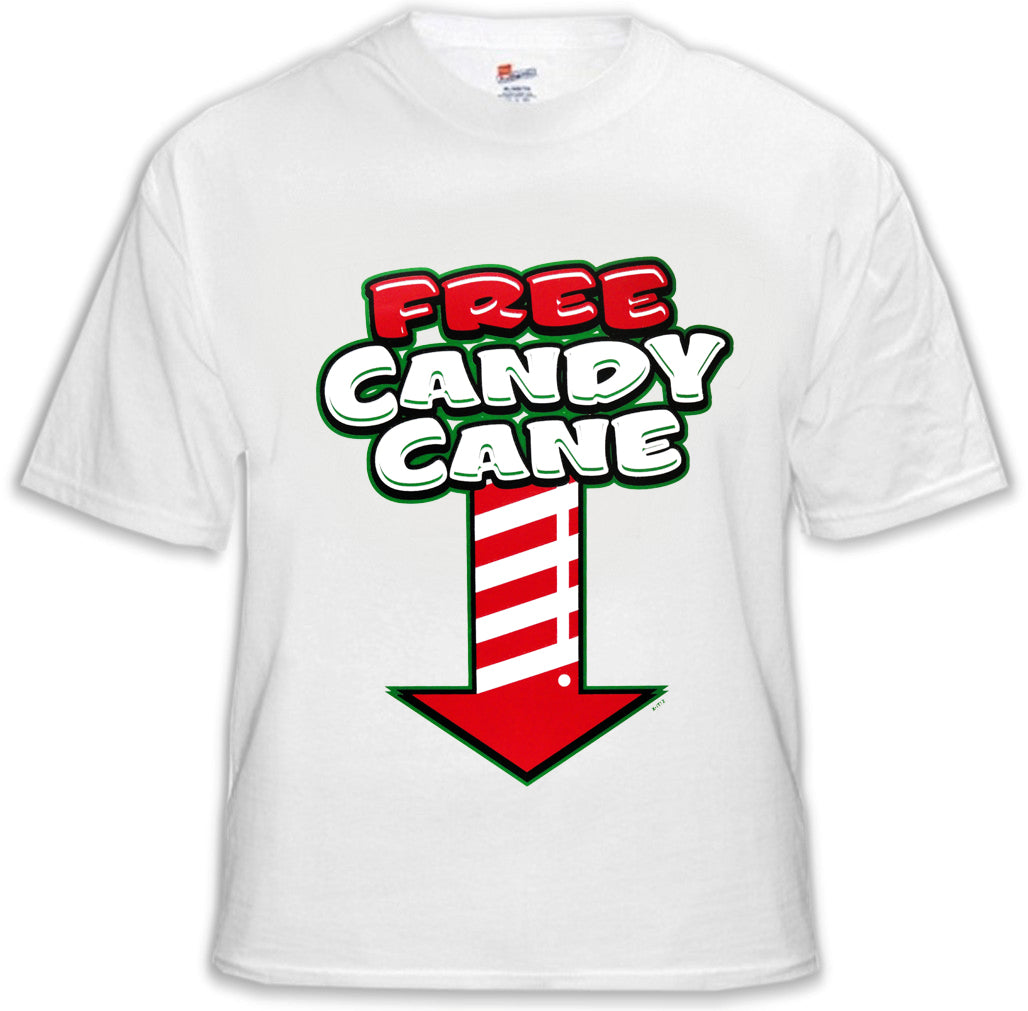 Christmas Tee's - Free Candy Cane Men's T-Shirt