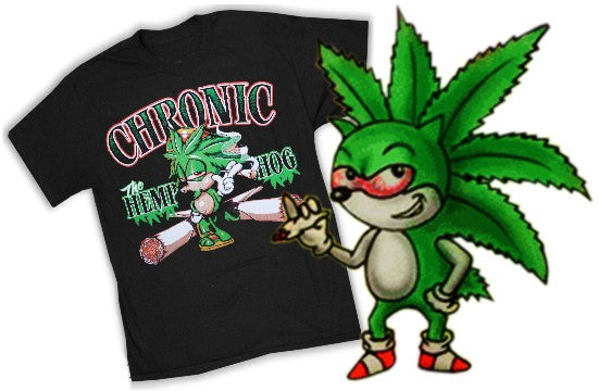 Pot Head Gamer Tees - Chronic the Hemp Hog T-Shirt