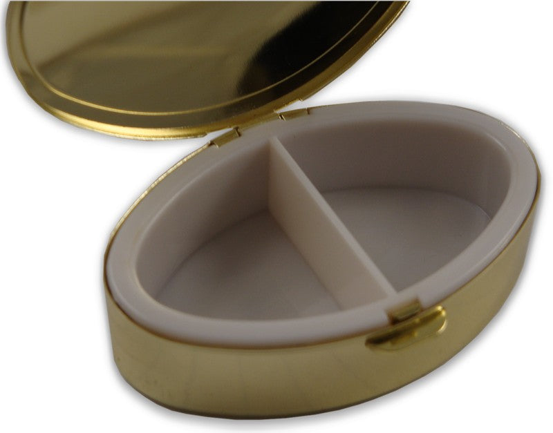 Classic Two Tone Oval Pill Box