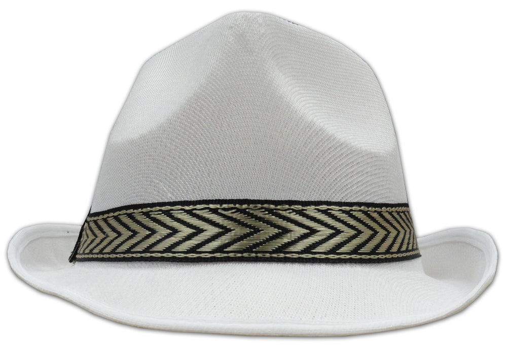 Classic White Mesh Fedora Hat