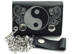 Cobra's Yin Yang Genuine Leather Chain Wallet