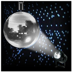Complete Mirror Ball Party Pack with Spotlight  &  Motor