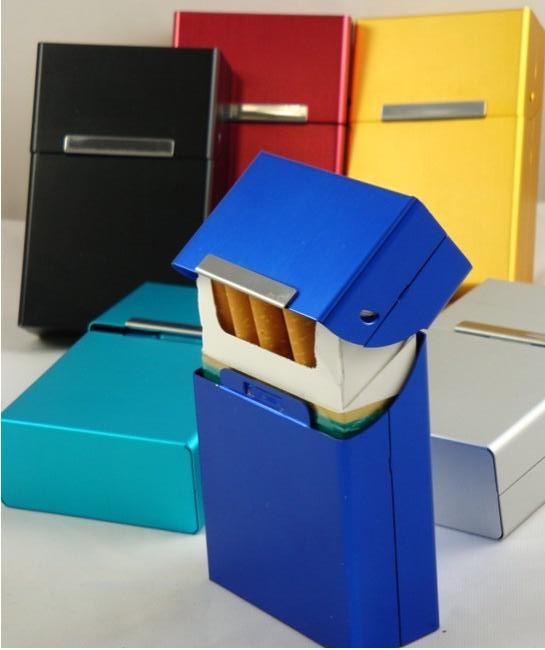 Contemporary Aluminum Full Pack Cigarette Case (For Regular Size Only)