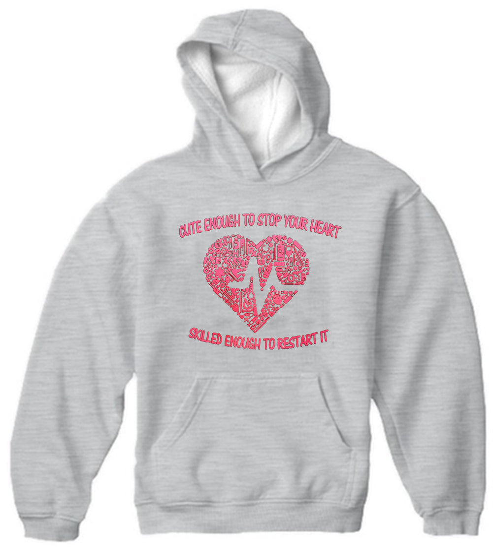 Cute Enough To Stop Your Heart Adult Hoodie