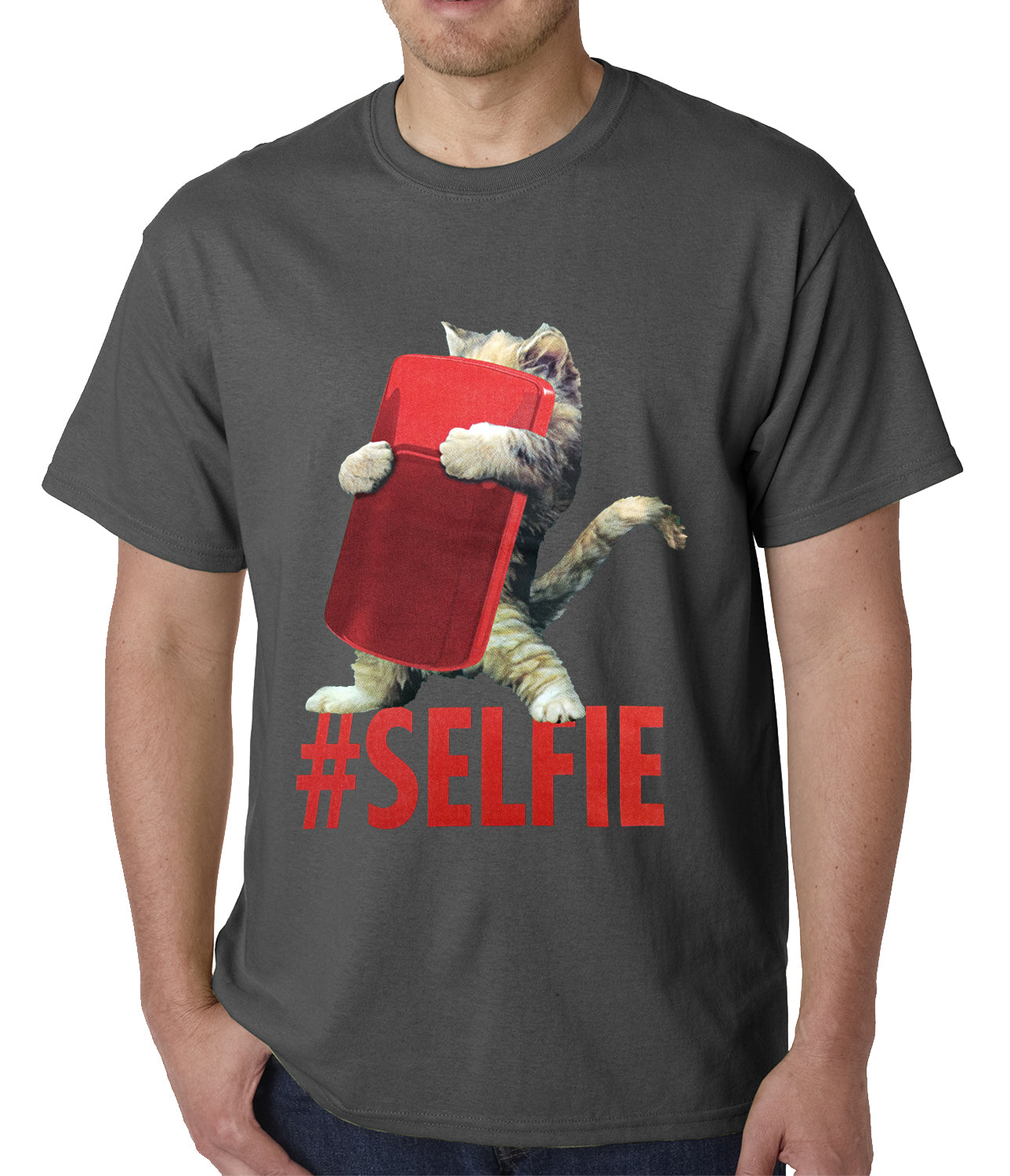 Cute #Selfie Kitten Mens T-shirt