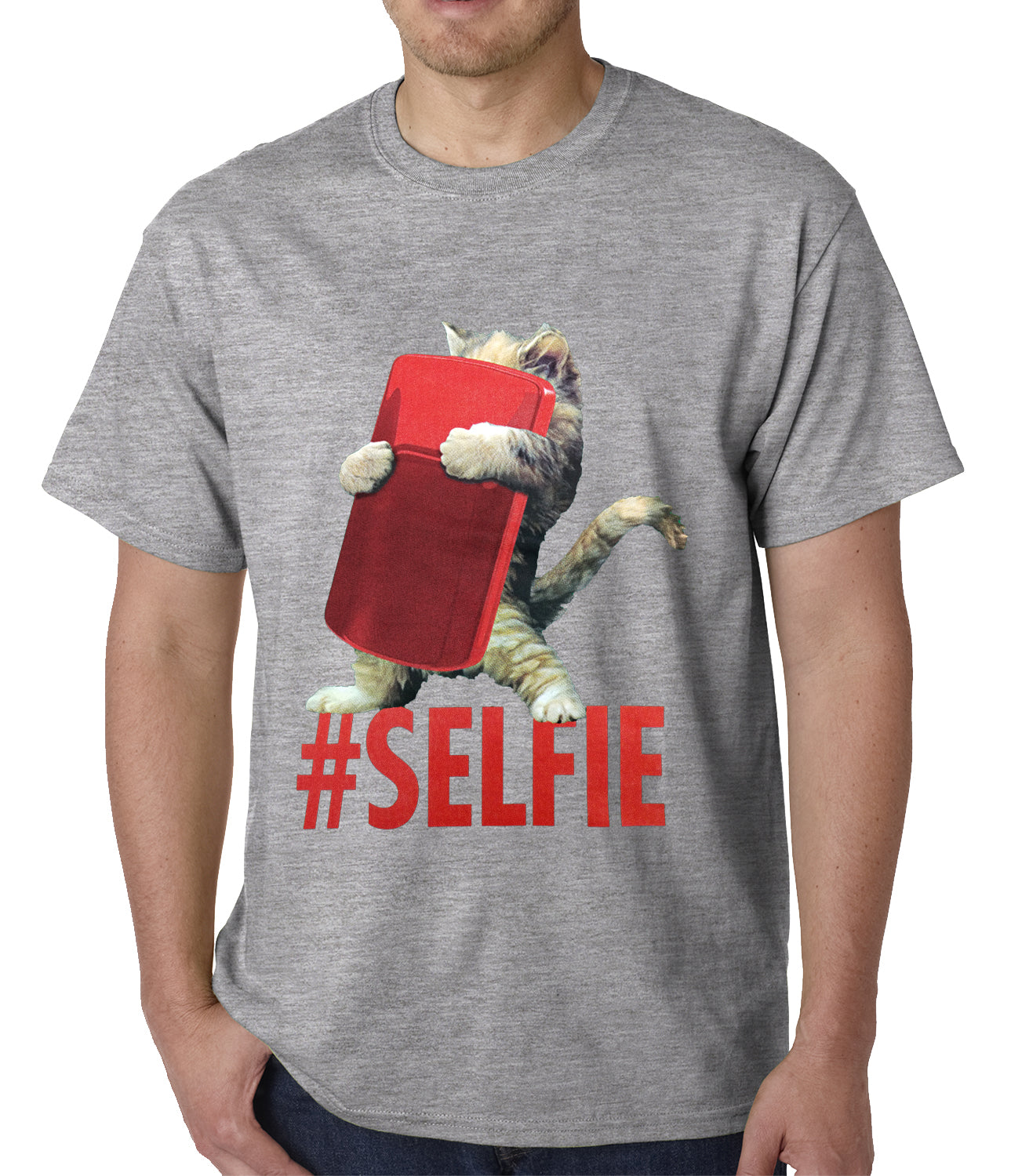 Cute #Selfie Kitten Mens T-shirt