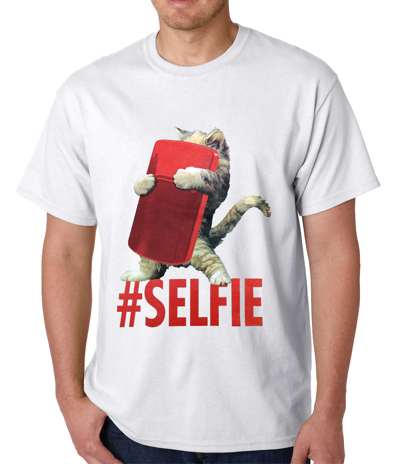 Cute #Selfie Kitten Mens T-shirt