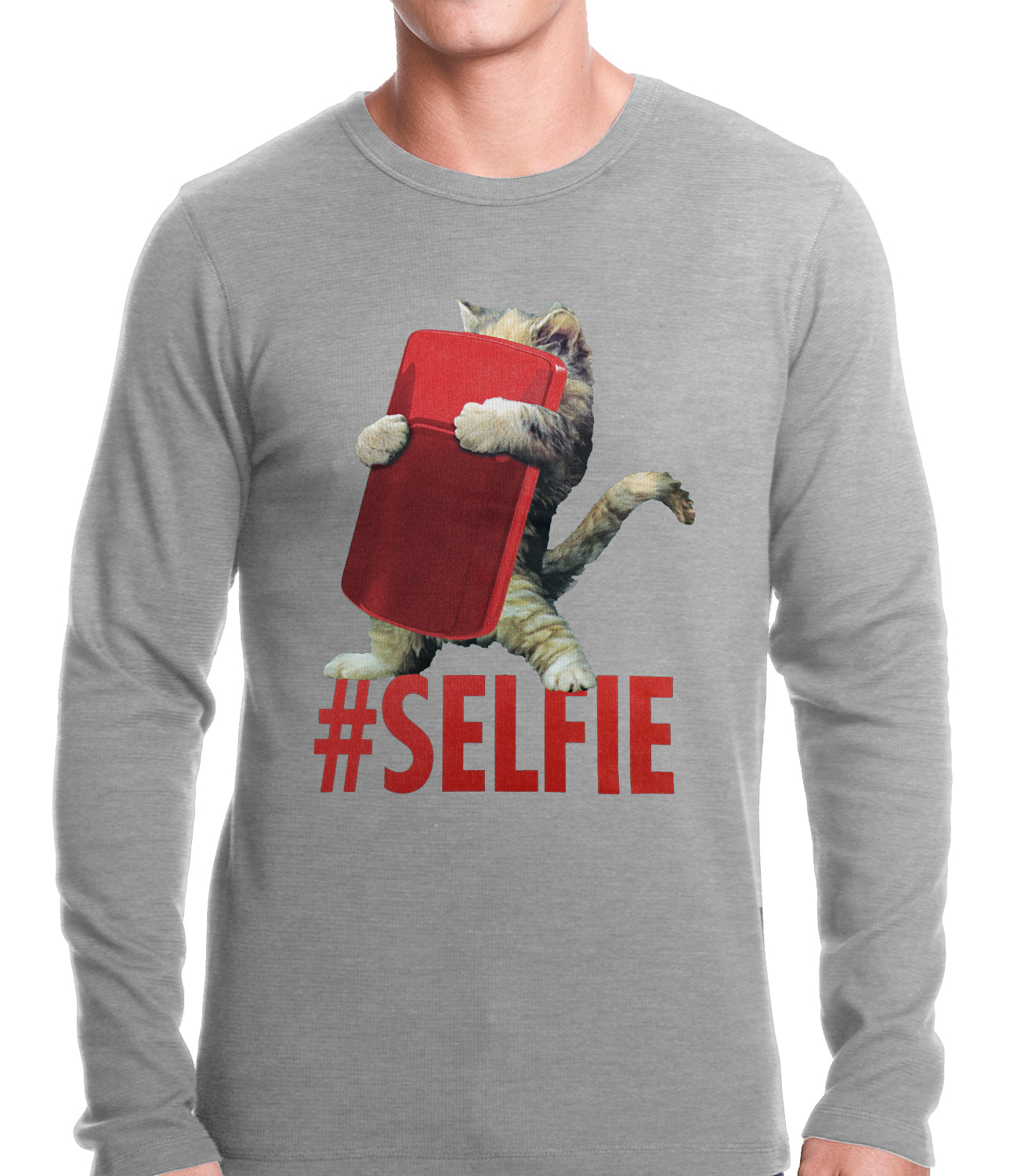 Cute #Selfie Kitten Thermal Shirt