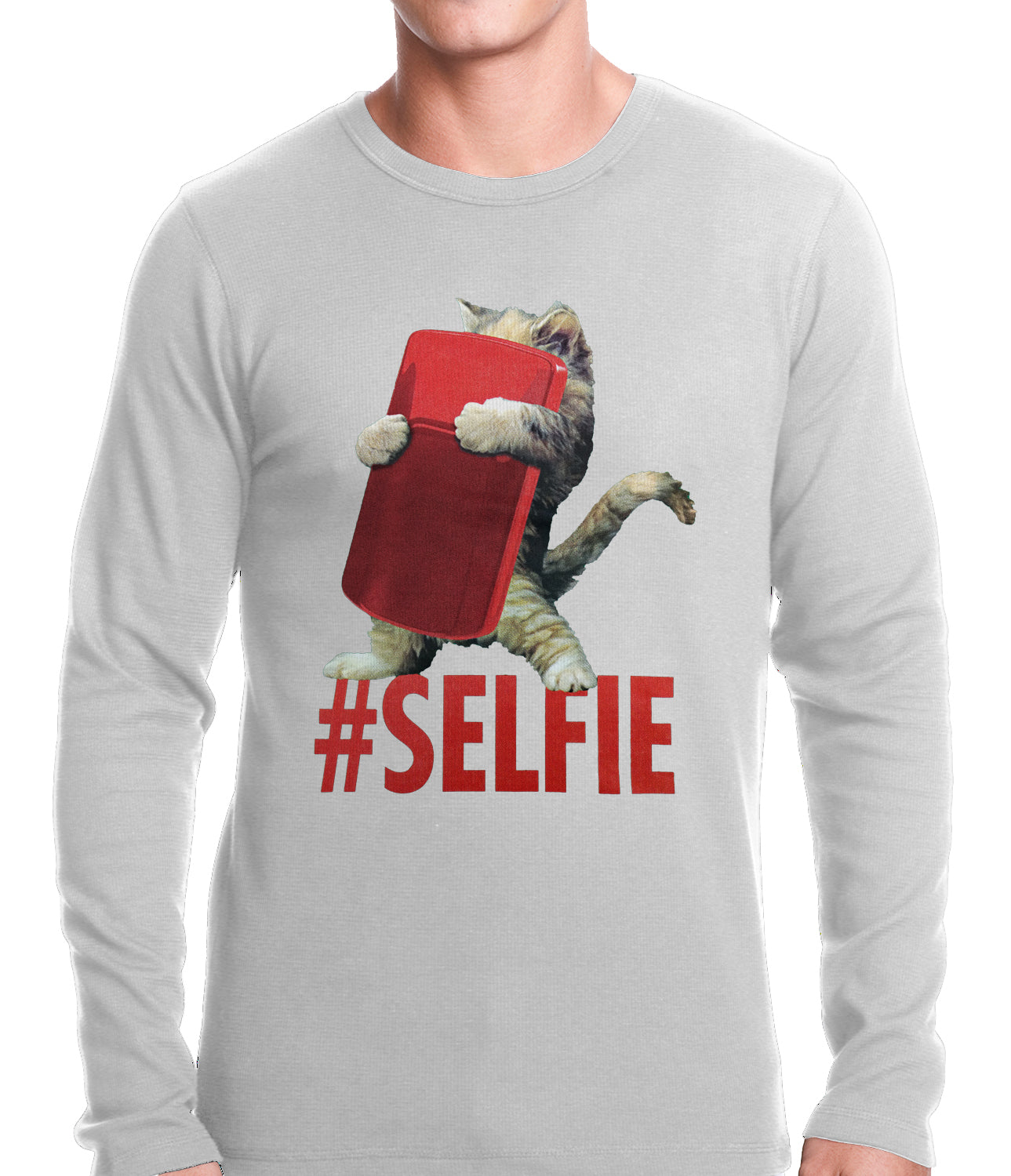 Cute #Selfie Kitten Thermal Shirt