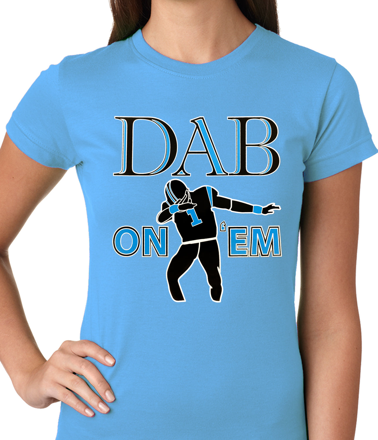 Dab On 'Em Football Player Ladies T-shirt